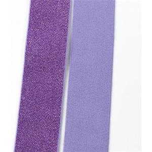 2/5M 25-50Mm Silk Elastic Band Nylon Soft Spandex Rubber Ribbon for Clothes Skirt Waistband Purple 25mm#5Meters