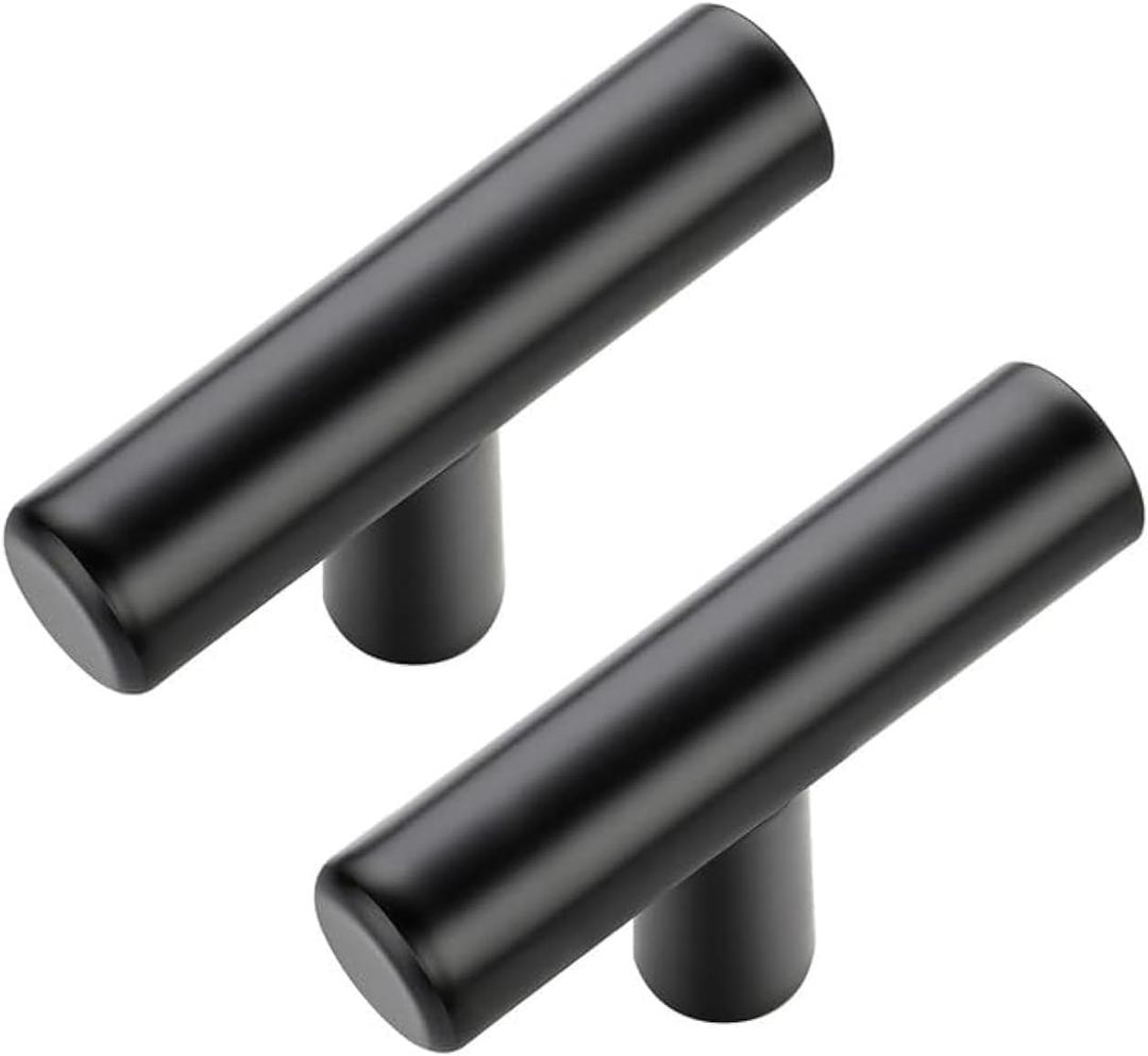 JOY DECOR 10 Pack Cabinet Knobs, Black Cabinet Handles, 2in Kitchen Cabient Knobs, Single Hole Drawer Knobs for Dresser Drawers
