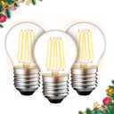 BlueStars G45 E26 Edison LED Filament Globe Bulb 120V 5W (60 Watt Equivalent), 2700K Warm White Light 550lm Non-Dimmable for Indoor Outdoor Holiday Home Decoration - 3 Packs
