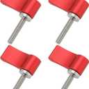4PCS Male Threading Adjustable Screw M4 20mm Adjustable Thumb Lever Screw with Single Wing for Camera Equipment Rotary Thumb Knob Screw Red