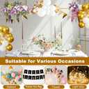 Over The Table Rod Stand with Clamps for Decorations, Adjustable 30"-47'' Height 34"-98" Length Table Balloon Arch Stand Hanging for Wedding Birthday Party Halloween Christmas(COLOR: Gold)