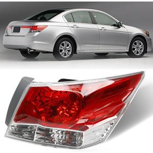 Brake Tail Light for Honda Accord Sedan 2008-2012, HO2801172 Rear Taillight Assembly Replaces for 33500-TA0-A01, Tail Lamp with Bulb, Passenger Right Side RH