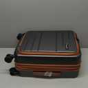 Carry On Luggage 22x14x9 Airline Approved, FLO5 Expandable Polycarbonate Suitcase with Front Pocket (FX-Core, Brown-Black, 20 Inch)