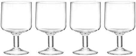 Infuse Stackable 4-Piece Goblet Drink Glass Set