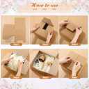 Reallnaive 6 Sets Baby Shower Prizes for Game Winners, Baby Shower Favors Including Glass Cup Scented Candles Hand Cream Pens Gift Box with Raffia for Gender Reveal Wedding Bridal Party Prizes(Khaki)