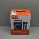 Karaoke Machine, Portable Bluetooth Speaker with 2 Wireless Microphones for Adults & Kids with Lights, Karaoke Microphone with PA System Supports USB/TF/FM/AUX for Home Party Home System Packages (Black)