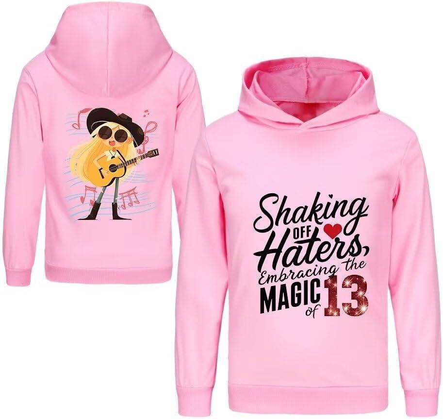 The Cotton Cartoon Hoodie Hooded Pullover Sweatshirt, Cute Clothes Hoodies (Pink)