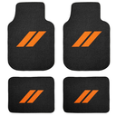 4Pcs Car Floor Mats for Dodge Charger Durango Challenger Journey Non-Slip All Weather Floor Mat Waterproof Skin-Friendly Front & Rear Protector Liners for All Dodge Models Accessories (Orange Trim)