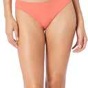 Amazon Essentials Women's Classic Full Coverage Low Rise Bikini Swimsuit Bottom (Large, Coral Pink)