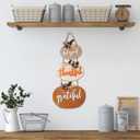 Fall Decorations for Home Thanksgiving Sign Blessed Thankful Grateful Autumn Home Decor Wooden Farmhouse Thanksgiving Decoration Indoor Harvest Signs