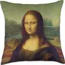 Mona Lisa by Leonardo da Vinci Art Throw Pillow (18x18)