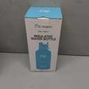 [2-IN-1 LID] 64 oz Insulated Water Bottle with Silicone Boot (48hrs Cold/24hrs Hot) - DIY Stickers, Leakproof, BPA Free, Half Gallon (Cyan Black)