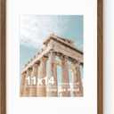 11x14 Picture Frame | Solid Oak Wood 11 x 14 Picture Frame With Mat For 8x10 | 11x14 Poster Frame | Plexiglas And Hanging Hardware Included | 11 By 14 Photo Frame Wood (Walnut, 1 Pack)