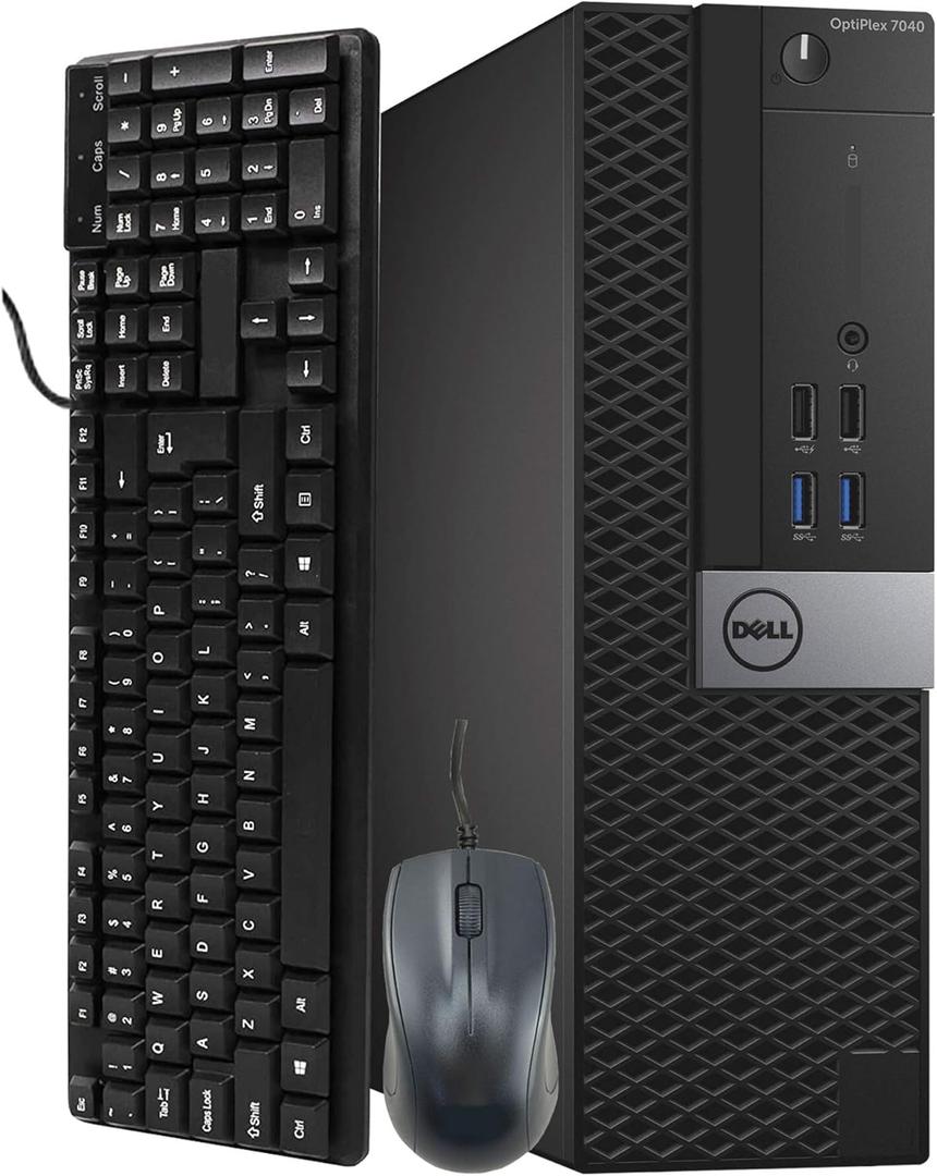 Dell Optiplex 7040 Business SFF Computer Small Tower PC (Intel Core i5-6500, 16GB Ram, 256GB SSD, DVD-ROM, WiFi) Windows 11 Pro 