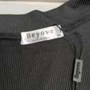 Beyove Summer Casual Ruched Bodycon Ribbed Sexy V Neck Button Down Stretchy Fitted Cocktail Party Club Mini Dresses (Small, 01-black)