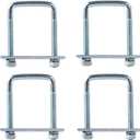 4 Pack Leaf Spring Clamp Kit, 2-5/8 inch Width X 3-3/4 Long Leaf Spring Clamps for Truck, Locks Springs. (3-1/8Wide X 4-1/8Long)