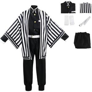 Yakisle Iguro Cosplay Costume Iguro Outfit Cosplay Kimono Outfit Uniform Costume Full Set with,L
