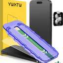 YWXTW 2 Pack Matte Screen Protector for iPhone 16 Pro Max 6.9 Inch + 1 Set Camera Lens Protector, Anti Glare Anti Fingerprint 16 Pro Max Glass Screen Protector, Bubble Free, Smooth as Silk