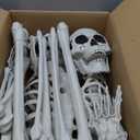 Lodou 1PC 7.9ft/240cm Halloween Giant Skeleton Full Body Realistic Human Bones with Adjustable Joints for Indoor Outdoor Halloween Decor