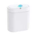 jinligogo 5 Gallon Bathroom Trash Can with Lid, Automatic Motion Sensor White Trash Can, Touchless Slim Waterproof Garbage Bin for Kitchen, Bedroom, Office, and Bathroom
