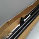 41 to 185 Inch Tension Curtain Rod No Drill Black Shower Curtain Rod Extra Long Heavy Duty Tension Rod for Windows, Patio, Bathroom - Renter Friendly Adjustable Curtain Rods