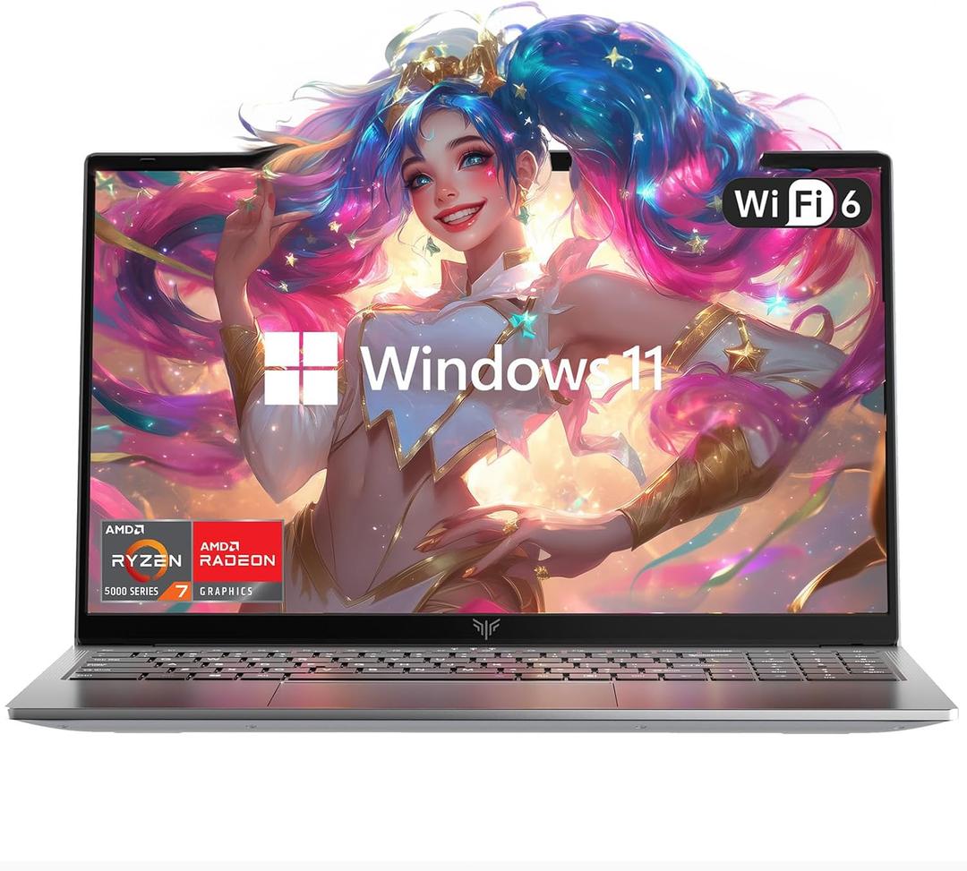 ACEMAGIC AMD Laptop,AMD Ryzen 7 5700U(8C/16T), Radeon RX Vega 8 Graphics,15.6FHD Display,16GB RAM 512GB NVMe SSD Laptop Computer with Numeric KB,Type_C (Full Function),WiFi 6, 54Wh Battery