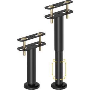 2 Pcs Adjustable Height Bed Support Legs 5.9-10.5 inch, Bed Frame Center Support Legs for Bed Frame/Bed Center Slat/Furniture,Heavy Duty Metal Bed Replacement Legs Bed Slats Support Legs