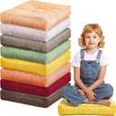 Juexica 8 Pcs Floor Cushions for Kids Floor Pillows Flexible Seating Cushions 3.5'' Thick Flexible Seating Classroom Furniture Meditation Seat Pillows for Home Nursery Yoga Decor(Colorful,Square), 40 x 40 x 9 cm/ 15.7 x 15.7 x 3.5 inches