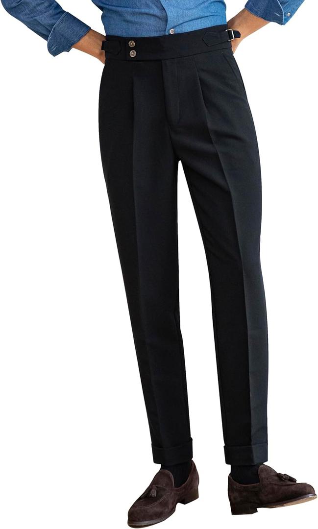Naples Style Men's Pants (33W x 29L, Black)