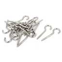 Aexit Lamp Wire Screws & Bolts 3.5mm Thread 60mm Length Metal Screw Hook Silver Tone Self-Drilling Screws 48 Pcs