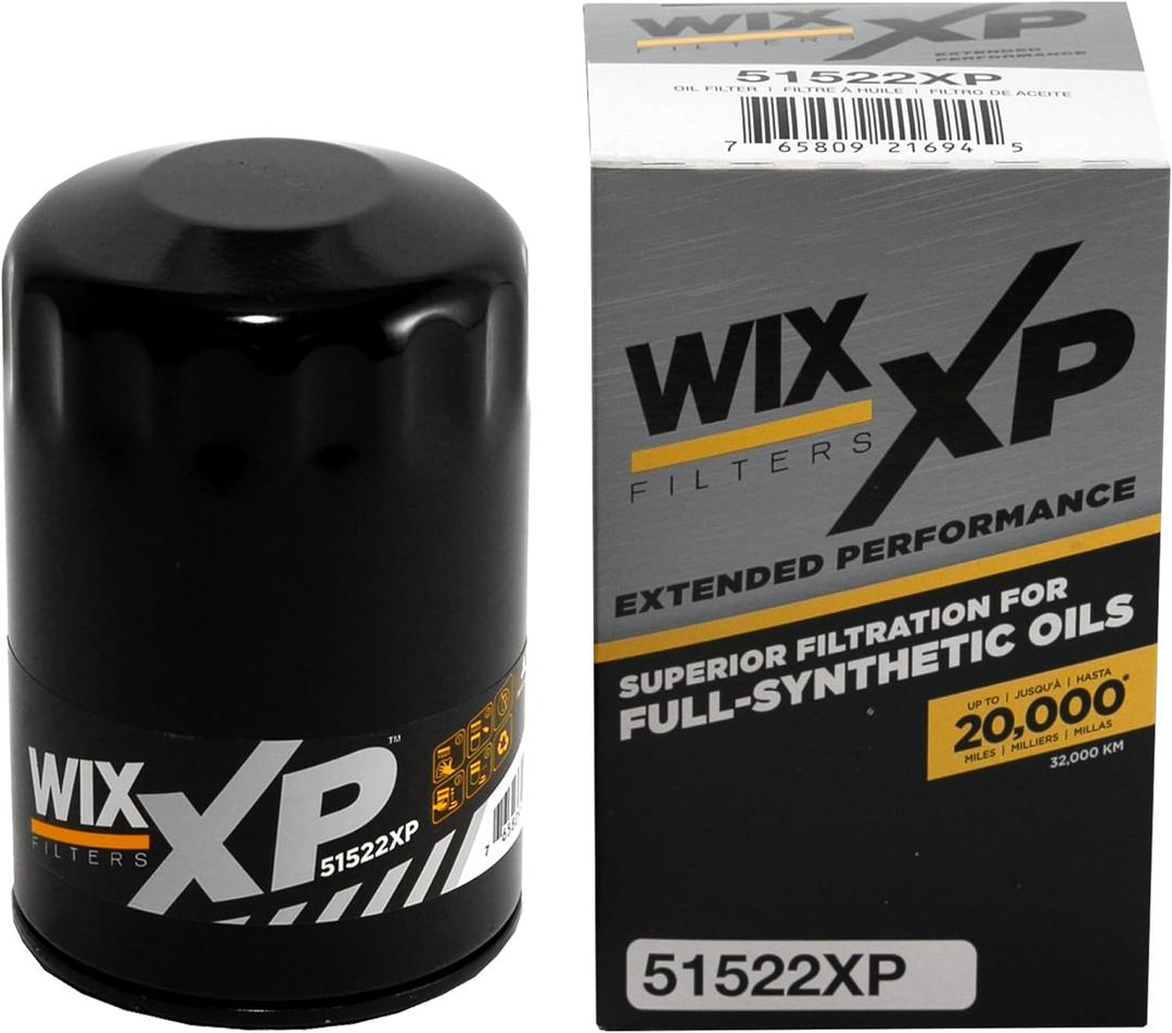 WIX 51522XP WIX XP Oil Filter Replacement, Built for Synthetic Oil - Compatible With AMC (82-86), Buick (80-11), Cadillac (77-11), GM (99-12), Saturn (93-10), Jeep (81-86), Isuzu (03-09), Saab (06-09)