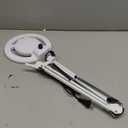 HITTI 10X Magnifier Esthetician Light, 2200 Lumens, Stepless Dimmable, 5 Wheel Rolling Base, LED Lighted Mag Lamp for Lash & Facials, Tattoo, Nail, Crafts, Sewing- White