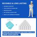 MR.SIGA Microfiber Cleaning Cloth, Pack of 24, Size:12.6" x 12.6" (Yellow/Green/Pink/Blue)