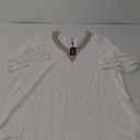 AI'MAGE Women's Swimsuit Cover Up 3/4 Bell Sleeve Loose Beachwear Deep V-Neck Bikini T-Shirt Beach Dress XL