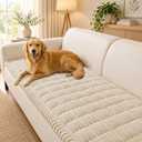 hyha Couch Cover for Dogs, Washable Non Slip Plush Flannel Sofa Protector, Thick Flannel, Non Slip Backing, Pet Hair & Scratch Protection, Fits Sectional Sofa & L-Shaped Couch (27.6" x 88")
