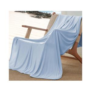 Bedsure Blue Cooling Blanket for Hot Sleepers - Summer Cold Throw Blanket for Bed, Arc-Chill Lightweight Summer Bedding, Cool Thin Ice Cold Cooled Throws with Rayon Derived from Bamboo, 50x70