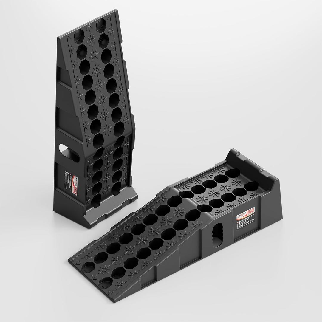 Car Ramps for Oil Changes and Vehicle Lift, 7.1 Inch Lift, 11.1 Inch Wide Tire Heavy Duty Ramps for SUV & Truck, 16,000 lbs Capacity, 2pcs