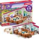 Schleich Horse Club - 179PC Peppertree Riding Arena Horse Playset with Real Dressage Cards - With Stable Set, 2 Horses, 3 Rider Figurines, Cards and Accessories - Toys for Girls & Boys Ages 5+ | 42639
