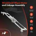 A-Premium Front Windshield Wiper Motor and Linkage Assembly