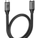 Silkland USB 4 Cable for Thunderbolt 4 Cable, 40Gbps Data Transfer, 240W Fast Charging, Supports 8K/5K@60Hz, 4K@240Hz, USB C Thunderbolt Cable 1.6FT, Compatible for MacBook, iPhone 17/16, SSD, Docking