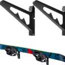 Poskad Snowboard Wall Mount Display Rack,Adjustable Storage Layers Space Saving Design,Home and Garage SKi Board Storage, 3 Pack