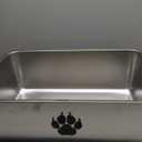 PTLOM Stainless Steel Cat Litter Box, Large Metal Litter Box, Splashproof and Non-Stick Coating, Cat Litter Box for Large and Small Cats, Rabbits, Tabby Leg , 24x8 In