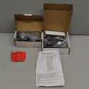 EaseLife 12 FT Double Sliding Barn Door Track and Handle Hardware Kit,Straight Pulley,Slide Smoothly Quietly,Easy Install (12FT Track Kit for 33"~36" Wide Double Door)