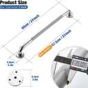 Grab Bars for Shower 2 Pack 24-Inch, Stainless Steel Anti-Slip Safety Shower Handle for Elderly Bathroom Wall Support Handicap Handicap Grab Bars for Seniors, Polished Nickel