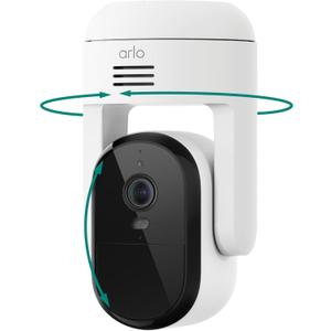 Arlo Essential Pan Tilt Security Camera 2K - Wired Plug-in Power Outdoor Camera, Person Recognition, Package Detection, Animated Preview, 1-Month Trial of Secure Plan, Auto Motion Tracking, 1 Cam