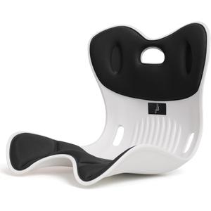 Ergonomic Back Support Office Chair Posture Correction Back Tailbone Pain Relief Seat Cushion Memory Foam Portable Floor seat Comfortable Lumbar Pillow Home Outdoor Gaming