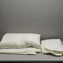 WDCOZY Ivory Cloud Quilt King Size Bedding Set with Pillow Sham, Cream White Puffy Cozy Lightweight Bedspread Coverlet, Soft Cute Bed Cover for All Season - 3 Pieces, 104x90 inches (Cream)