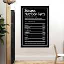 Success Nutrition Facts Motivational Wall Art Home Decor Inspirational Entrepreneur Quotes Canvas Posters Inspiring Positive Sign Prints Artwork for Living Room Office Ready to Hang [24" Wx36 H]