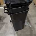 United Solutions 32 Gallon Wheeled Outdoor Garbage Can with Attached Snap Lock Lid and Heavy-Duty Handles, Black, Heavy-Duty Construction, Perfect Backyard, Deck, or Garage Trash Can, 2 Pack