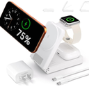 3 in 1 Charging Station, 25W Foldable Magnetic Fast Wireless Charger Stand for Apple Multiple Devices, Travel Charger for iPhone 17 16 15 14 13 12 Series Watch AirPods 4/3/2/Pro